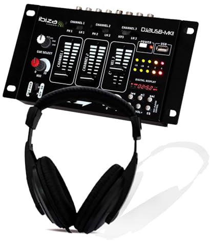 Casque DJ Sono + table de mixage DJ21-USB-MKII IBIZA Sound