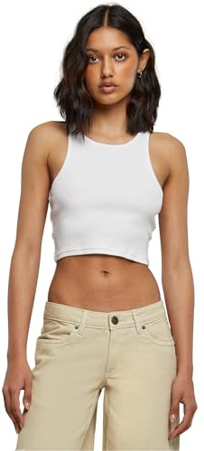 URBAN CLASSICS Camiseta sin Mangas de Algodón para Mujer, Tops Casual para Yoga y Fitness, Top Básico en Distintos Colores y Tallas: XS-XL
