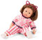 Götz 2127110 Maxy Muffin Stripe Vibes Puppe - 42 cm große Babypuppe mit braunen Schlafaugen, braune Haare und Weichkörper - Weichkörperpuppe in 8-teiligen Set