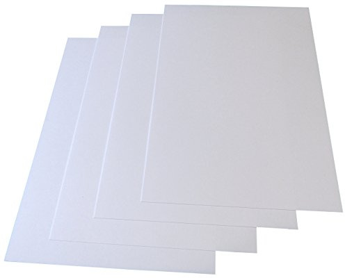 50x Weiße Blanko-Briefkarten, Blankokarten DIN Lang (sehr zäher Karton) verschiedene Mengen, Grammatur 246g/m² (22762)