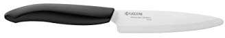 Kyocera Keramikmesser - extrem scharf, ultraleicht, deutlich länger scharf. Aus bruchfesterer, korrosionsfreier Zirkonia-Hochleistungskeramik. Für absolut präzise Schnitte. Ergonomischer Griff. Klingenlänge: 11 cm., Schwarz