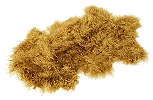 Reissner Lammfelle Naturform Tibetlammfell TP2 100x55cm Farbe Ocker/Gold JAY18