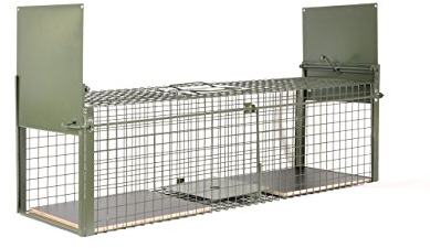 KrapTrap® Tierfalle Katzenfalle Lebendfalle Marderfalle mit Holzboden