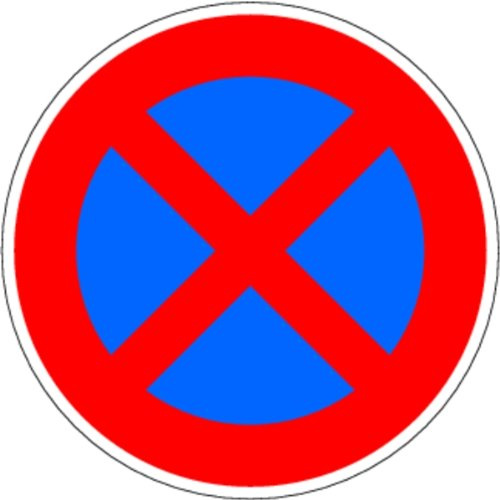 LEMAX® Aufkleber Verkehrszeichen - Absolutes Haltverbot, Zeichen 283, 300mm Folie selbstkl.
