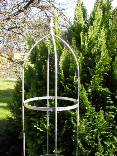 KUHEIGA Rankgerüst Höhe 200cm, 10mm Volleisen Obelisk Blumenhilfe Zink Rankhilfe Verzinkt