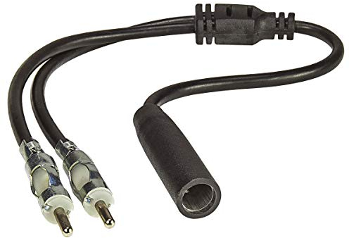 tomzz Audio 1500-027 Divisor de Antena Y-Adaptador Divisor de Antena Cable Adaptador Enchufe DIN ISO Radio de Coche a 2 x Enchufe