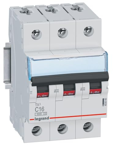 LEGRAND, TX3 Leitungsschutzschalter C-Charakteristik, 16A, 3-polig, 6kA, 400VAC, 3 Teilungseinheiten, 403545