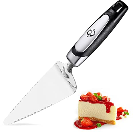 VOFO Flatware Pie Server Stainless Steel Cake Pizza Cutter Tart Dessert Slicer (Black)