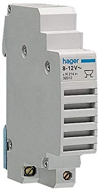 Hager SU214 Summer für DIN-Hutschiene mit Schutz gegen Kurzschluss 8-12V 4VA 4W 0,33A