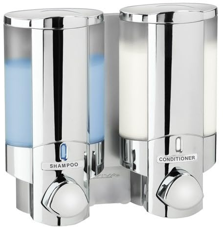 Seifenspender - Hygienespender Aviva II Chrom mit 2 Kammern Wandmontage abschließbar