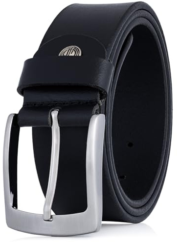 LINDENMANN Ledergürtel Herren, schwarz 40 mm Büffelleder, modern und hochwertig verarbeitet, zu Jeans und Chinos