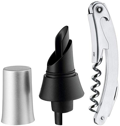 WMF Clever&More Weinset 2-teilig, Weinausgieser Kellnermesser Kellnermesser Weinausgießer Vino 4 cm Cromargan Edelstahl rostfrei
