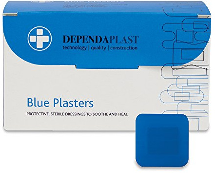 Reliance Medical 541 Dependaplast Pflaster, 4cm x 4cm, Blau, 100 Stück