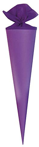 goldbuch 97921 Craft School Cone, Blank to Design Yourself with Felt Closure and Felt Tip, School Cone 70 cm, Sugar Bag for School, for Schoolers, School Children and Beginners of Work, Lilac