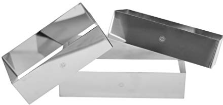 NEWLINE NY de acero inoxidable de 3 tamaños de moldeo rectangular, 3-en-1 conjunto