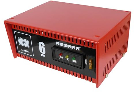Absaar Batterie Ladegerät 12V 6A, Rot