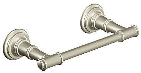 Moen DN9108BN Ellsworth Double Post Wall Mount Pivoting Toilet Paper Holder, Brushed Nickel