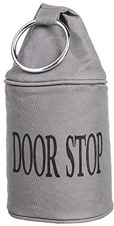 Cooler Türstopper Türsperre Sack Door-Stop Grau mit Ring Vintage