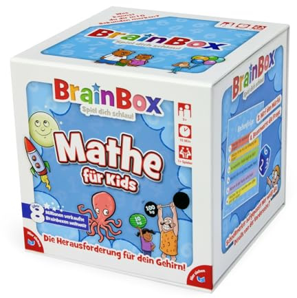 Brain 2094939 BOX 94939 - Lernspiel - Mathe für Kids, Spiel dich schlau - ab 1 Spieler, Dauer circa 10 Minuten: Was kannst du dir in 10 Sekunden merken?