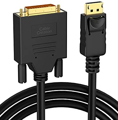 CableCreation Active DisplayPort to DVI Cable, 6FT DP to DVI-I Cord, Eyefinity Support Multi-Screen, Black