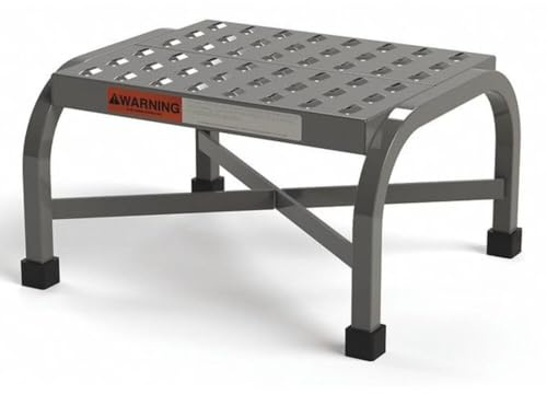 EGA Products Step Stool [Made in USA], Perforated Tread, Welded, OSHA Compliant, 16x14 Platform, Heavy Duty 350 lbs. Capacity, 10.5 Tall