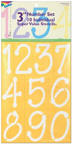 Delta Creative Schablone Mania Schablonen, 3 Zoll, 97104 nur Zahlen