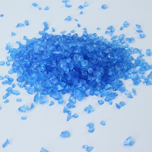 Glasnuggets Nuggets Glas Dekosand Dekosteine Streudeko, 2 - 4 mm Korngröße, 1kg im Beutel (blau)
