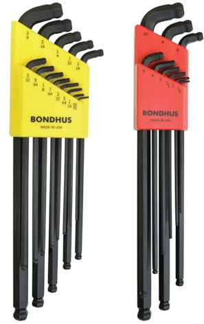 Bondhus 27098 Set of 22 Stubby Double Ball End L-Wrenches XL Double Pk