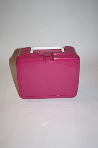 Cerise Pink Lunchbox with White Handle