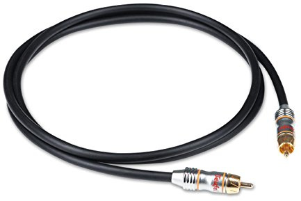 Teufel 1,5 m Kabellänge Koaxial-Kabel C7515D, Cinch‑auf‑Cinch | Für digitale Audioverbindung mit AV‑Receiver, schwarz