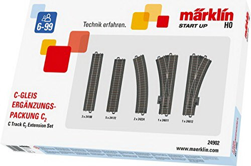 Märklin Start up 24902 - C-Gleis-Ergänzungspackung C2, Modelleisenbahn Spur H0, 53.29 x 33.19 x 10.16 cm