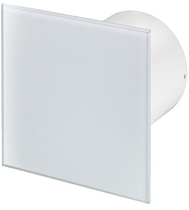 Awenta Badlüfter Wand-Ventilator Ø 100 mit Nachlauf, Kugellager Silent Trax Glas - Line System+ (echtglas)