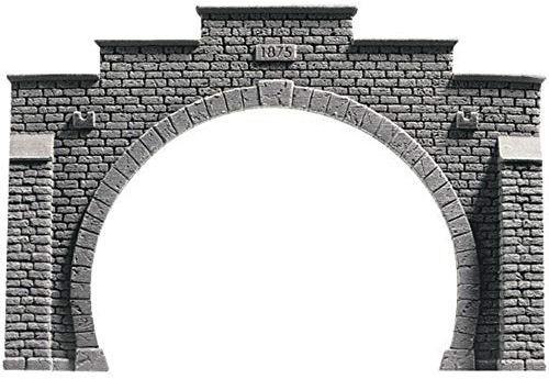 NOCH® Tunnel-Portal, 2-gleisig Modellbau Tunnelportal, 21 x 14 cm für die Spur H0