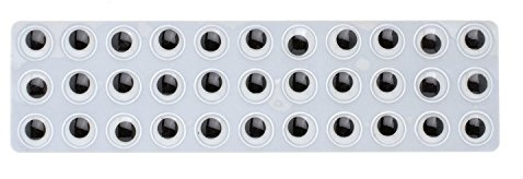 GLOREX- Googly Juguetes de Ojos tambaleantes, Color Blanco, 10 mm/28 Stück (6 2249 421)