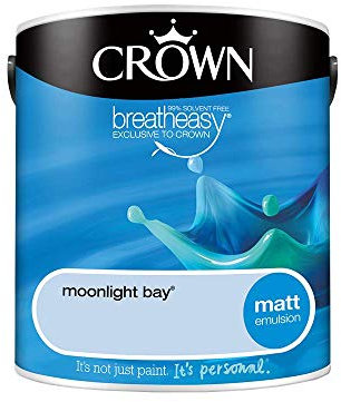 Crown Breatheasy Paint – Moonlight Bay (Blau) – Matt Emulsion – 2,5 l