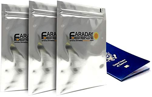 Faraday Cage EMP/ESD Bags Premium 3pc Thick & Heavy Duty 5x7 Cell iPhone Android Windows w/ 3 Bags