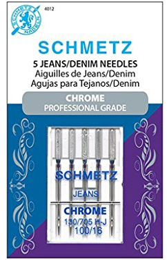 Euro-Notions Schmetz sch4012 5 Stück Nadel Chrom Denim, Größe 100/16