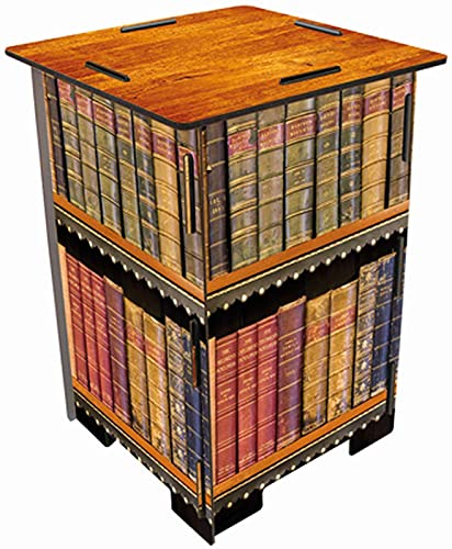 Werkhaus SH 8183 Photohocker Antike Bücher Mehrfarbig ca. 29,5 x 42 x 29,5 cm Sitzhocker Holzhocker