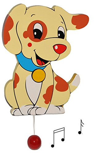 alles-meine.de GmbH Spieluhr aus massiven Holz - Hund Wiegenlied - Guten Abend Gute Nacht - Kinderzimmer Melody - Tiere - Musikspieluhr für Kinder mit Spielwerk - Wand/als ..