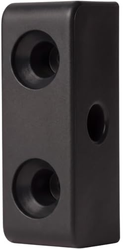 Merriway BH03419 (10 Pcs) Black Modesty Wood & Furniture Jointing Block Connector - Pack of 10 Pieces | 36 x 13 x 13mm | Plastic | Right angle board joining | Furniture repair