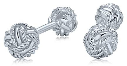 Massive Doppelseitige Twist Liebe Knot Gewebt Geflochten Französisch Stil Fixed Bar Backing Hemd Manschettenknöpfe Für Männer Executive Bräutigam Geschenk .925 Sterling Silber