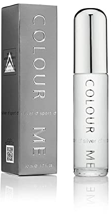 COLOUR ME Sport d'argento Profumo da uomo, Eau de Parfum da 50 ml, fragranza di lusso - Dopobarba da uomo, persistente Fragranza di Milton-Lloyd, 50ml