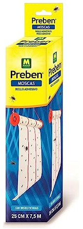 MASSÓ Matamoscas 25 x 7,5 cm Cinta Adhesiva Rollo