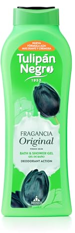 Tulipán Negro - Gel de Baño Acción Desodorante Fragancia Original 650 ml, Piel Fresca
