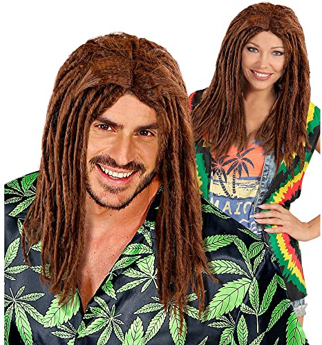 Widmann Dreadlocks Wig National 60's Fancy Dress - Brown