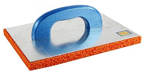 Alu-Reibebrett/Schwammgummibelag 300x220x18 mm, grobporig, orange