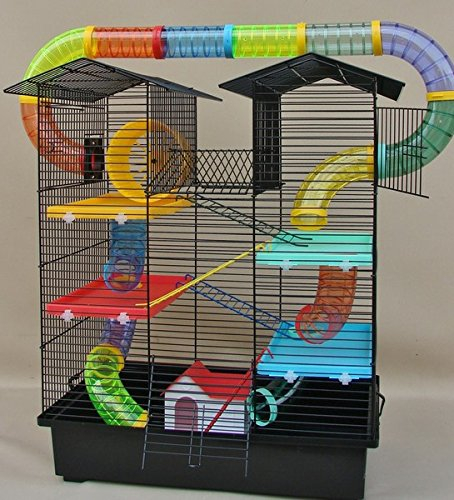 Super Hamsterkäfig, Nagerkäfig, Käfig CH2 Plus bunt Gratis Futternapf