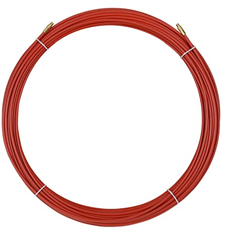 Anguila Guía Pasacables Semiindustrial Acero-Propileno Rojo ⌀6mm 20m | Resistente para trabajos severos, poco efecto memoria y buena torsión; terminales intercambiables; incluye 3 accesorios