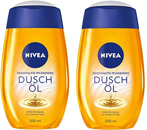 Nivea - Natural, aceite de ducha, pack de 2 (2 x 200 ml)