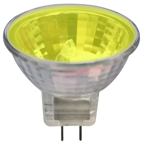 (EXN/YELLOW/CG) MR16 EXN Type w/ Yellow Glass Cover 50W GX5.3 Base 12V (Pack of 12)